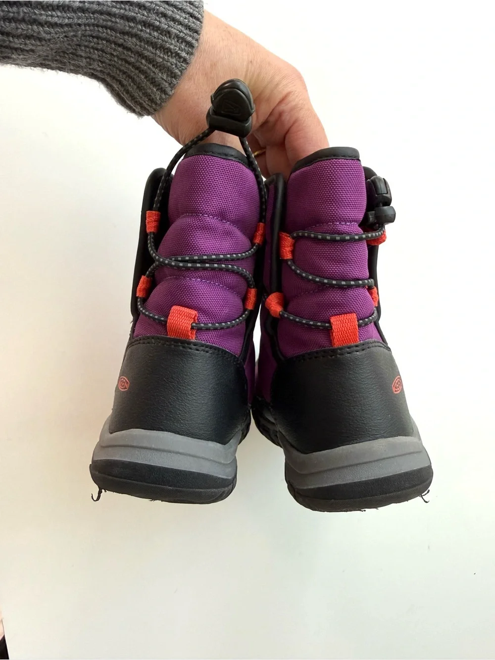 Keen Snow Boots Girls Purple Puffrider Waterproof Winter Boots Sz 8 Little Kid